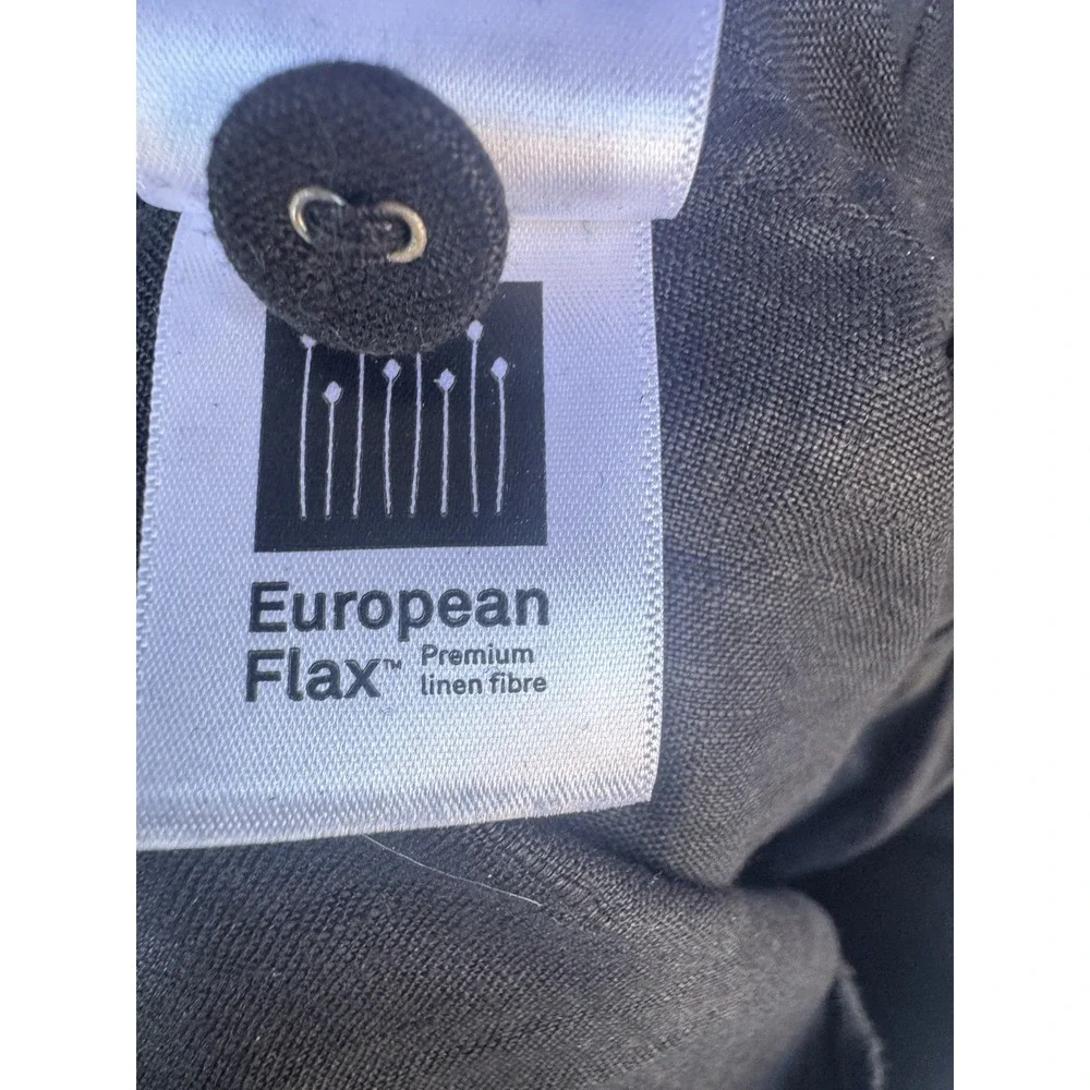 Everlane The Linen Side Button Jumpsuit Womens 4 100% European Flax Linen Black